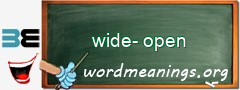 WordMeaning blackboard for wide-open